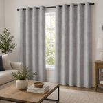 Cortina con Textura Velvet de 140 x 240 cm para Sala o Dormitorio Color Gris Silver