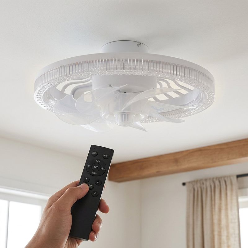 Ventilador con Base E27 y Luz Led