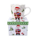 Taza Navideña de Porcelana con Caja de Regalo Santa Claus 24 oz