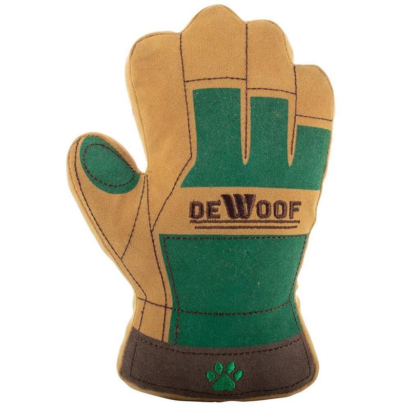 Peluche para Perro Diseño Guante Jardinero con Sonido Color Café