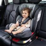 Silla de Carro Twist 2.0 Gris Giratoria 360° con Isofix y Arnés 5 Puntos Gris