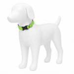 Collar Ajustable para Perro de Nylon Reflectante Diseño Diamante de 12 a 20 Plg x 1 Plg Verde