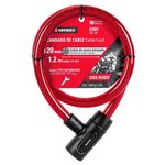 Candado Cable con Llave 20 mm x 1.20 Metros