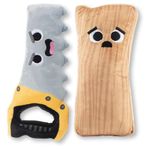 Set de 2 Peluches para Perro Diseño Serrucho y Madera con Sonido Multicolor