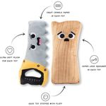 Set de 2 Peluches para Perro Diseño Serrucho y Madera con Sonido Multicolor