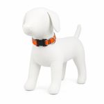 Collar Ajustable para Perro de Nylon Reflectante Diseño Diamante de 8 a 14 Plg x 1/2 Plg Naranja