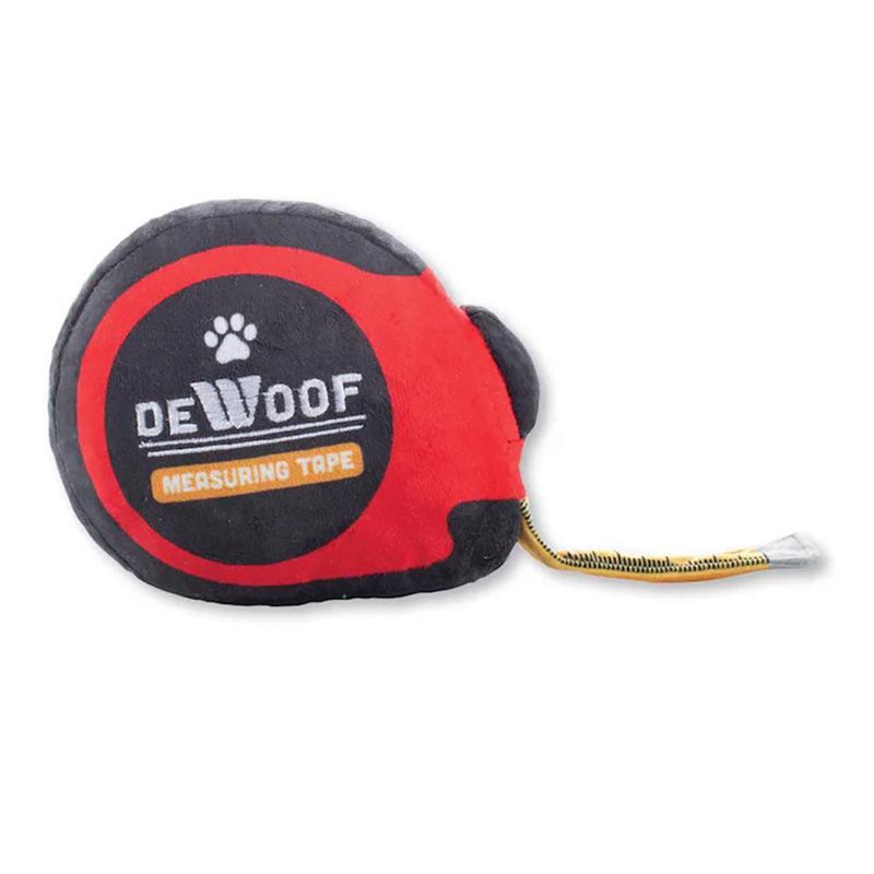 Peluche para Perro Diseño Cinta Métrica con Sonido Color Rojo