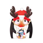 Taza Navideña de Cerámica con Lentes Decorativos Pingüino 12 oz