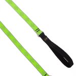 Correa para Perro de Nylon Reflectante Diseño Diamante de 6 Pies x 1 Plg con Mango Acolchado Verde
