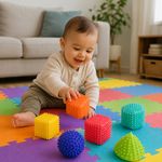 Set de 6 Figuras Sensoriales de Plástico para Bebé de 6+ Meses Multicolor