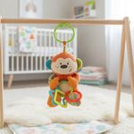 Juguete Colgante Cheeky El Mono Tembloroso con Sonajero y Aros Multicolor