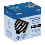 Reposadera Cuadrada con Trampa para Ducha de 4 x 4 Plg Acero Inoxidable Negro