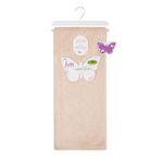 Frazada Infantil con Diseño de Mariposas en Relieve de 101 X 127 cm Color Beige