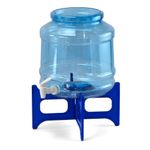 Porta Garrafón de 3 Galones con Base y Llave Dispensadora Azul
