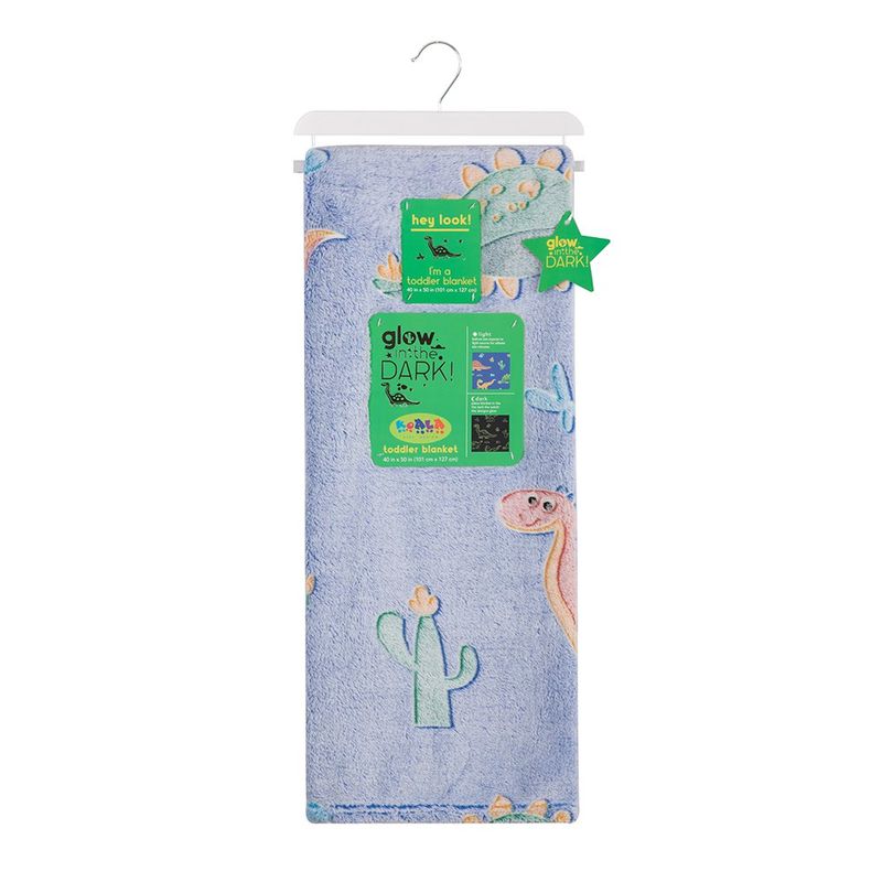 Frazada Infantil con Diseño de Dinosaurios que Brillan en la Oscuridad de 101 X 127 cm