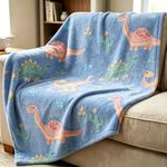 Frazada Infantil con Diseño de Dinosaurios que Brillan en la Oscuridad de 101 X 127 cm