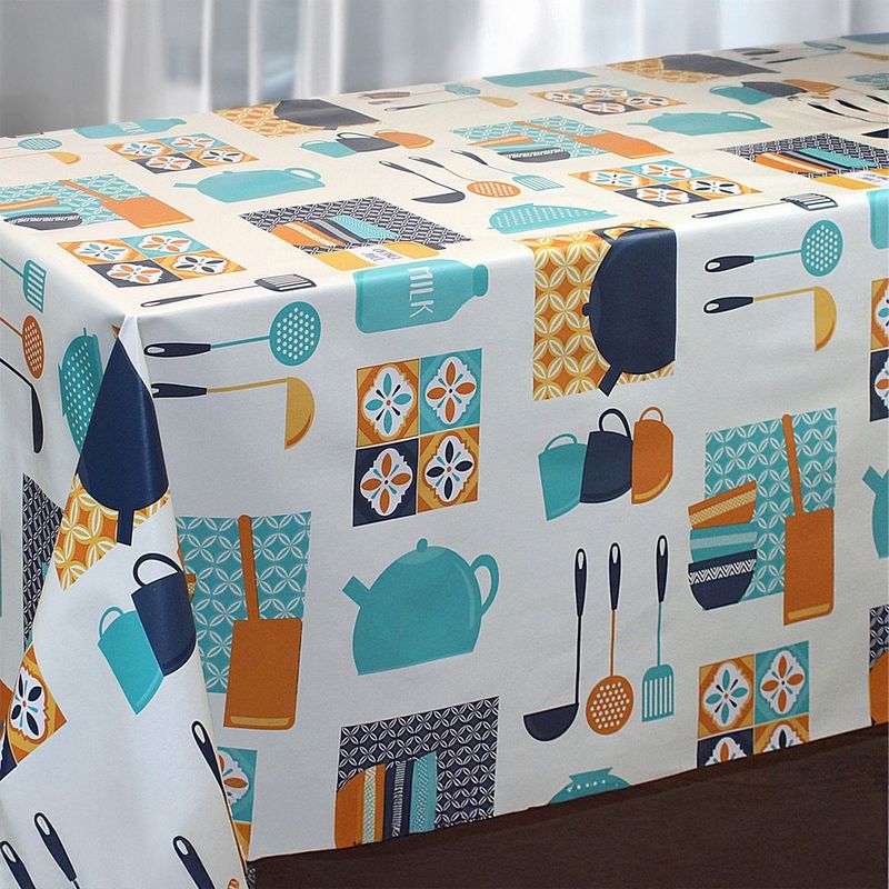 Mantel Impermeable Estampado Utensilios de Cocina 140 x 100 cm