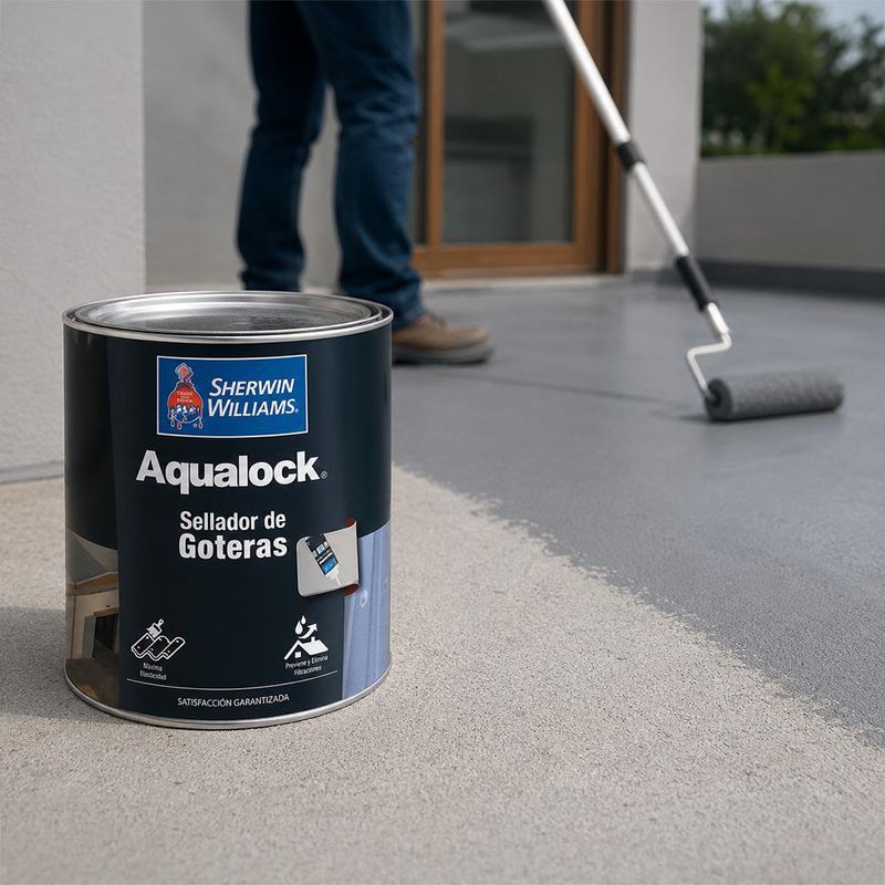 Sellador de Goteras Aqualock de 1/4 Gal Color Gris