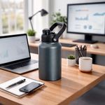 Tumbler de 1800 ml de Acero Inoxidable Color Gris