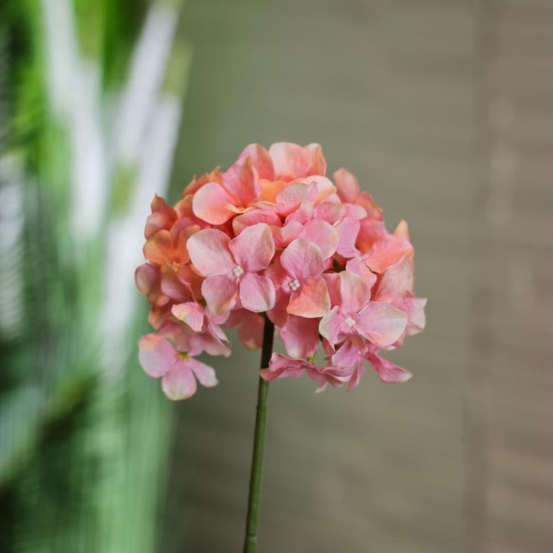 Flor Hortensia Artificial Color Rosado