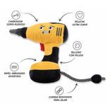 Peluche para Perro Diseño Taladro con Sonido y Cuerda Color Amarillo y Negro