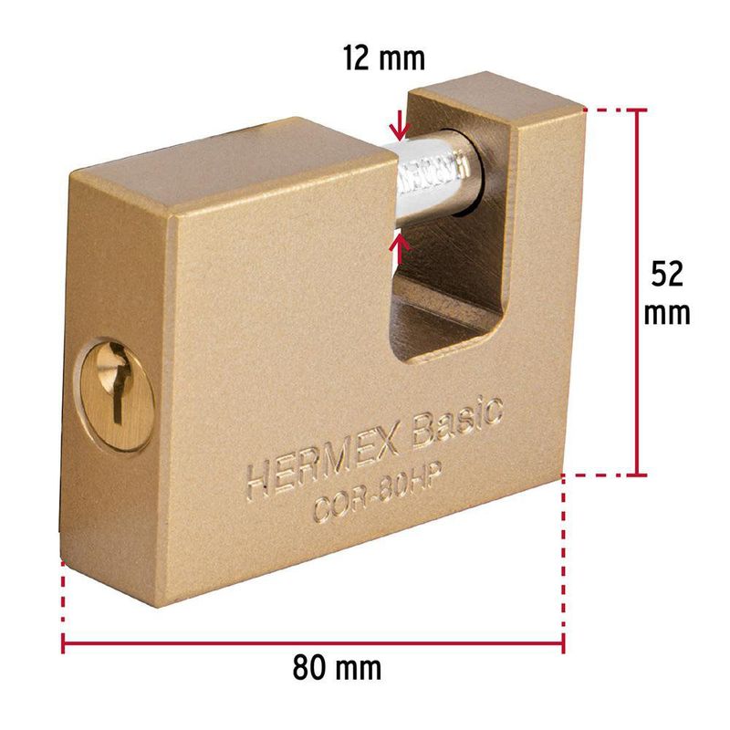 Candado Antipalanca Basic de Hierro de 80 mm