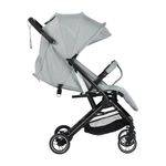 Carruaje de Paseo Reclinable con Capota y Canasta de 41 x 62 x 96 cm Gris