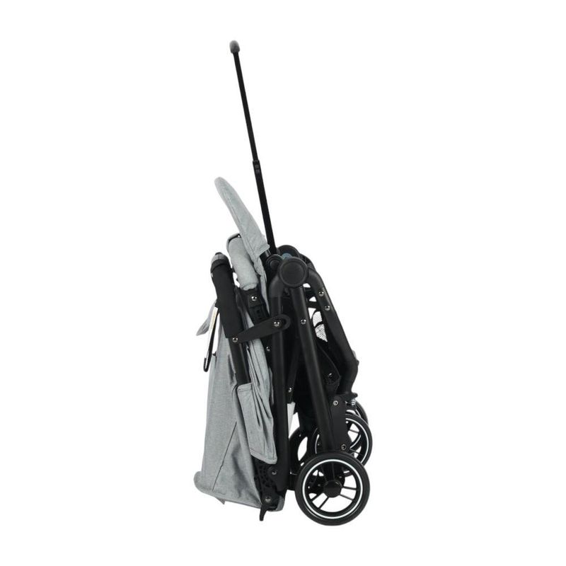 Carruaje de Paseo Reclinable con Capota y Canasta de 41 x 62 x 96 cm Gris