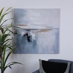 Cuadro Decorativo en Canva de 80 x 3 x 80 cm Diseño Abstracto Tonalidades Frías