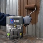 Pintura para Galvanizado Base Agua con Acabado Mate de 1 Gal Color Café