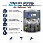 Pintura para Galvanizado Base Agua con Acabado Mate de 1 Gal Color Café