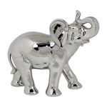 Figura Decorativa 24 x 9.7 x 19 cm Elefante Color Plateado