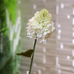 Flor Hortensia Artificial Cónica Color Blanco