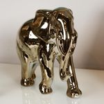 Figura Decorativa 26 x 11.3 x 21.2 cm Elefante Color Dorado