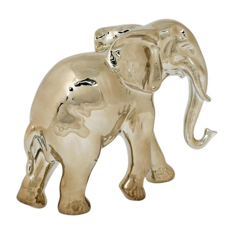 Figura Decorativa 26 x 11.3 x 21.2 cm Elefante Color Dorado