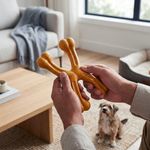 Juguete Mordedor Doble Hueso para Perro con Fibra de Bambú y Nailon 7 Plg