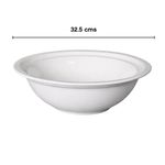 Ensaladera Grande de Cerámica en Color Blanco de 12.8 Plg