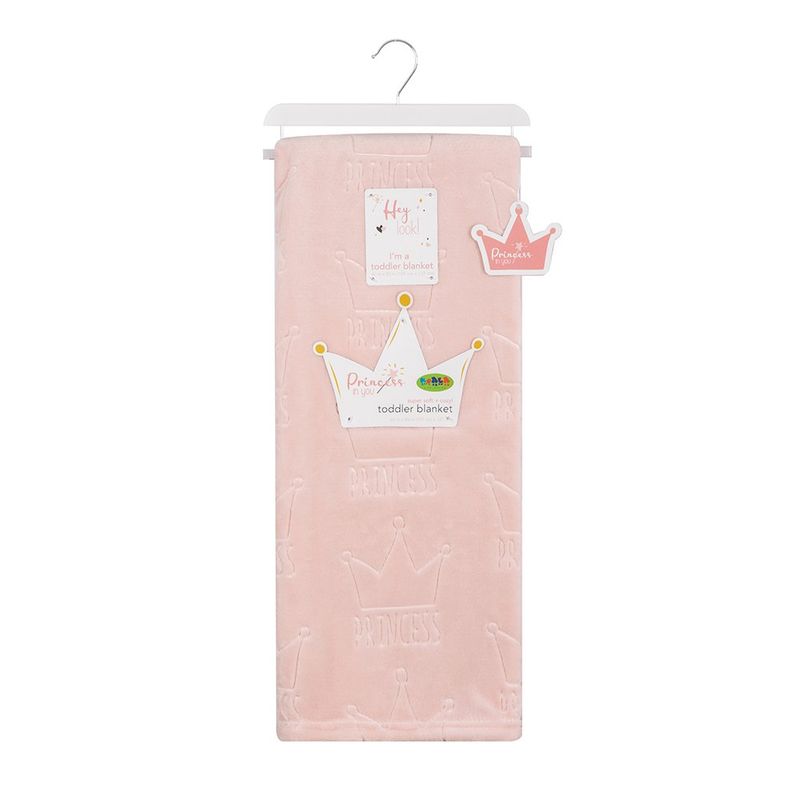 Frazada Infantil con Diseño de Princesa en Relieve de 101 X 127 cm Color Rosado