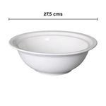 Ensaladera Mediana de Cerámica en Color Blanco de 27.5 Cm