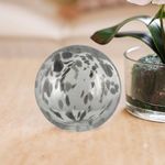 Esfera Decorativa de Vidrio en Color Gris de 10 Cm