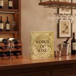 Set de 4 Accesorios para Vino Diseño Libro World of Wine de 16.5 x 14.5 x 4 cm Multicolor