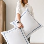 Funda para Cojín Regency Blanca de 31 x 41 Cm