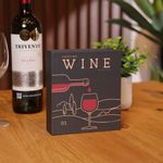Set de Accesorios para Vino Diseño Libro Tasting Wine Color Negro