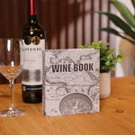 Set de 4 Accesorios para Vino Diseño Libro Wine Book de 16.5 x 14.5 x 4 cm Gris