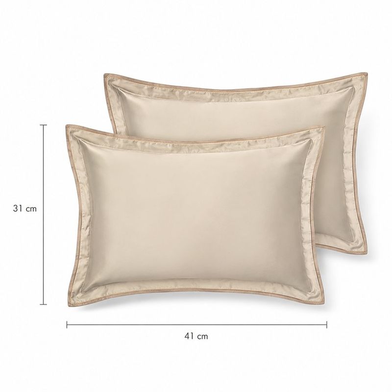 Funda para Cojín Clayton con Borde Beige de 31 x 41 cm