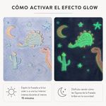 Frazada Infantil con Diseño de Dinosaurios que Brillan en la Oscuridad de 101 X 127 cm