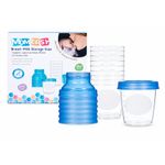 Set de 6 Vasos para Almacenamiento de Leche Materna de 6 Oz