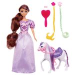 Muñeca Dania de 12 plg con Caballo y Accesorios Color Lila