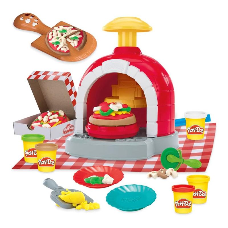 Set Play-Doh Kitchen Creations Horno de Pizza con 6 Plasticinas y 8 Accesorios
