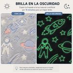 Frazada Infantil con Diseño Espacial que Brilla en la Oscuridad de 101 X 127 cm